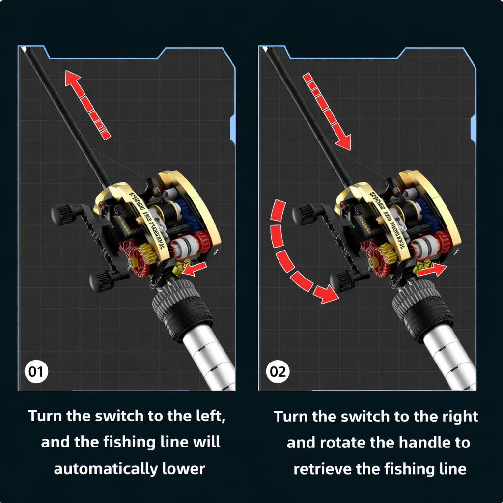 BrickCast™ - Mechanical Reel Lego Kit